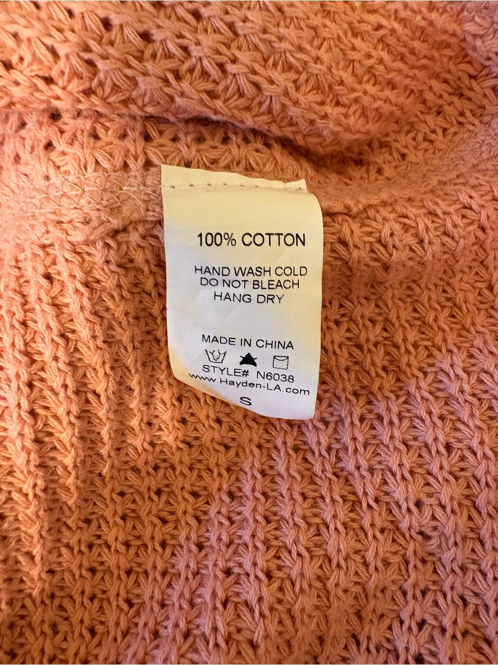 Hayden Dusty Mauve Waffle Knit Button Cardigan - Picture 6 of 6